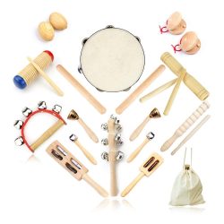 Toptopdeal-fr-Ulifeme-Instrument-de-Musique-Enfant-23-Pièces-Instrument-Musique-Bois-pour-Bebe-Ensemble-de-Jouets