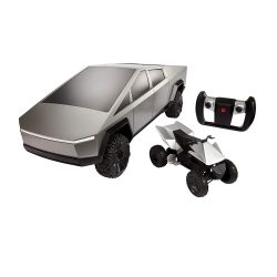 toptopdeal Hot Wheels RC voiture télécommandée Tesla Cybertruck échelle 1:12, jouet pour enfant dès 5 ans, GYD25